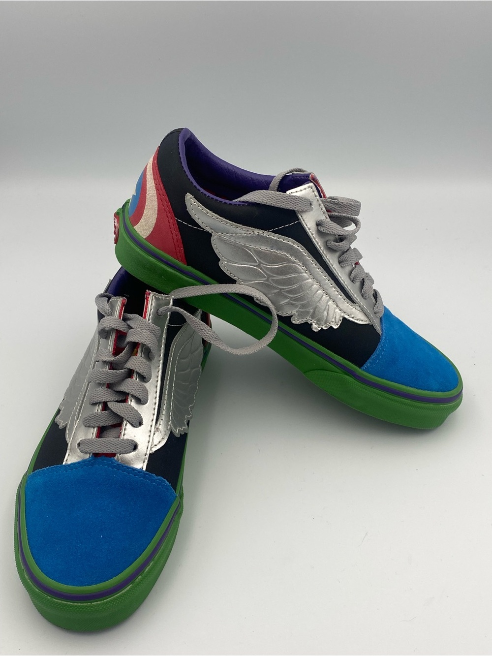 Vans Marvel Low-Top Sneakers in Purple, Red & Green